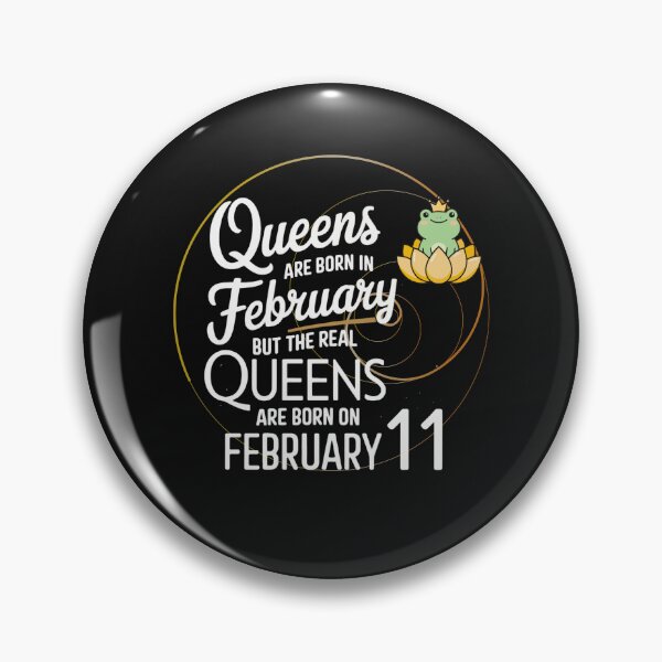 Item preview, Queens Are Born in February – Real Queens Are Born on February 11 | Cute Frog Queen Birthday designed and sold by Aquarius-club.