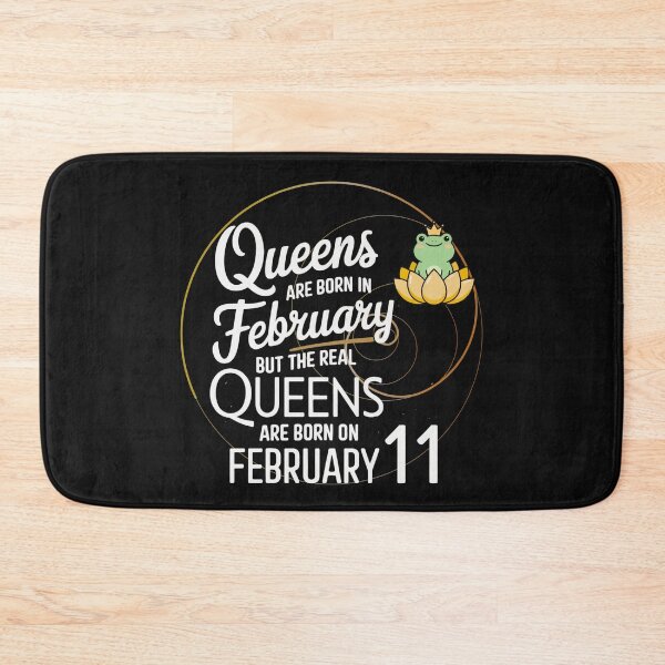 Item preview, Queens Are Born in February – Real Queens Are Born on February 11 | Cute Frog Queen Birthday designed and sold by Aquarius-club.