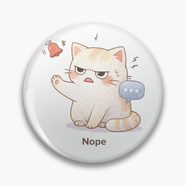 Item preview, Nope Cat | Overstimulated Cute Kawaii Aesthetic | Relatable Stress Mood Design designed and sold by The Mood Index.