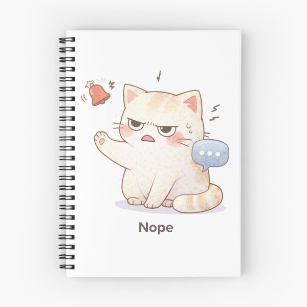 Item preview, Nope Cat | Overstimulated Cute Kawaii Aesthetic | Relatable Stress Mood Design designed and sold by The Mood Index.