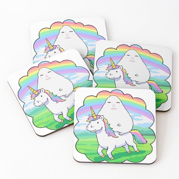 Item preview, BTW Ausistic Cursed Blob on Rainbow Unicorn designed and sold by PickledjoArt.