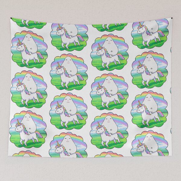 Item preview, BTW Ausistic Cursed Blob on Rainbow Unicorn designed and sold by PickledjoArt.