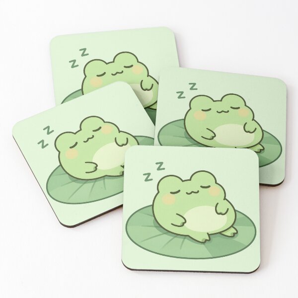 Item preview, Cute Sleeping Frog on Lily Pad designed and sold by AkriDesigns.