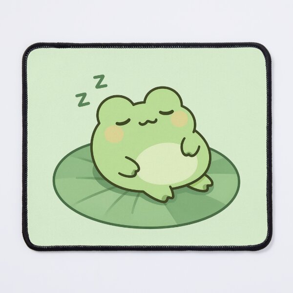 Item preview, Cute Sleeping Frog on Lily Pad designed and sold by AkriDesigns.