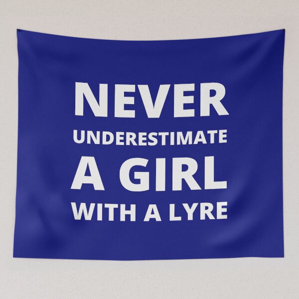 Item preview, Never underestimate a girl with a lyre designed and sold by fev-rocks.