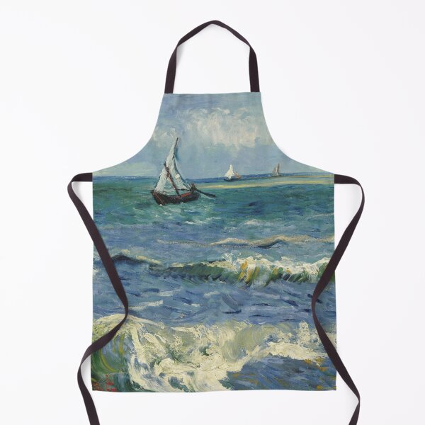 Item preview, Seascape Near Les Saintes Maries De La Mer by Vincent van Gogh: Coastal Fine Art Print designed and sold by artofuniverse.