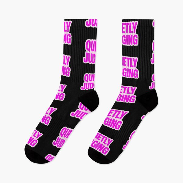 Item preview, Quietly Judging, Pink Outline Funny Quotes designed and sold by Memes N Lore .