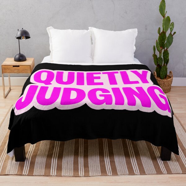 Item preview, Quietly Judging, Pink Outline Funny Quotes designed and sold by Memes N Lore .