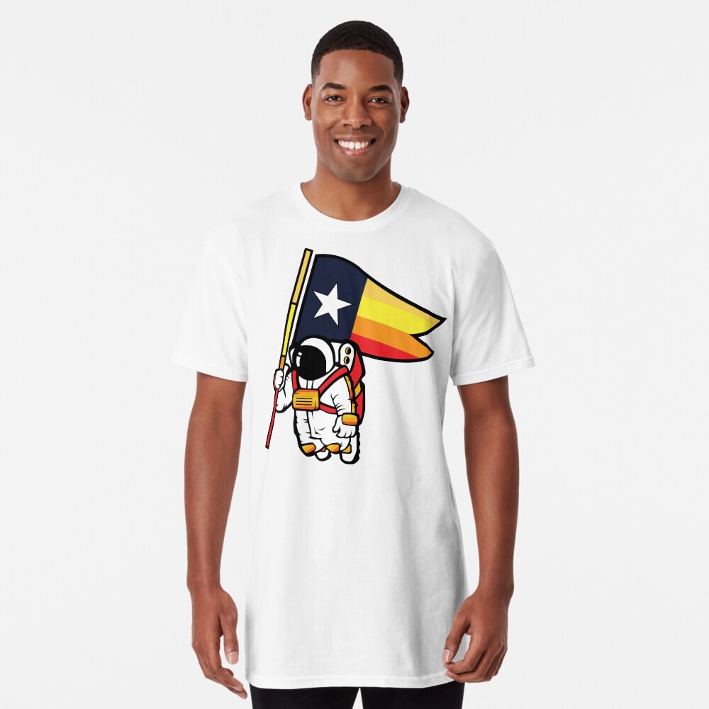 Fotodruck for Sale mit Houston Champ Texas Flag Astronaut Space City -  Houston Space City Astronaut von NabShirts