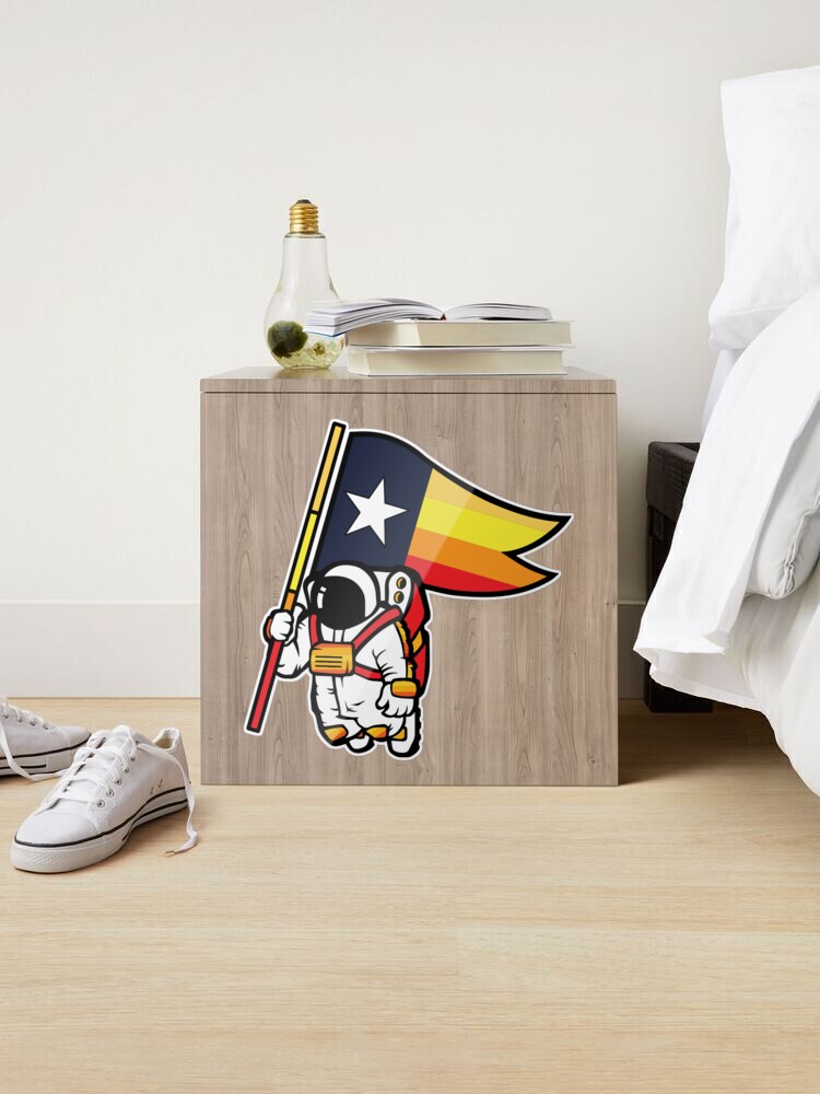 Houston Champ Texas Flag Astronaut Space City Art Print for Sale by A O