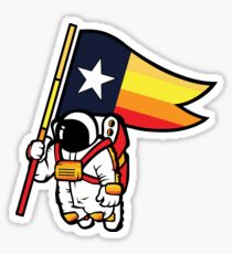 Houston Champ Texas Flag Astronaut Space City Sticker