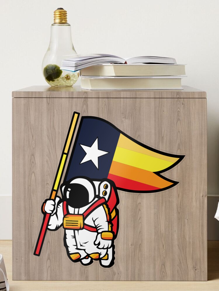 Houston Champ Texas Flag Astronaut Space City Sticker for Sale by A O