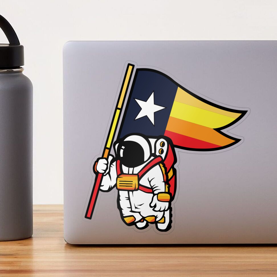 Custom Houston Champ Texas Flag Astronaut Space City Ladies Curvy