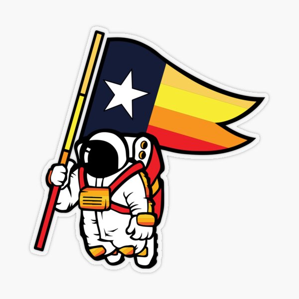 Houston Champ Texas Flag Astronaut Space City Metal Print for Sale by A O