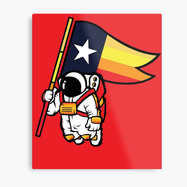 Houston Champ Texas Flag Astronaut Space City - Houston Space City  Astronaut | Art Board Print