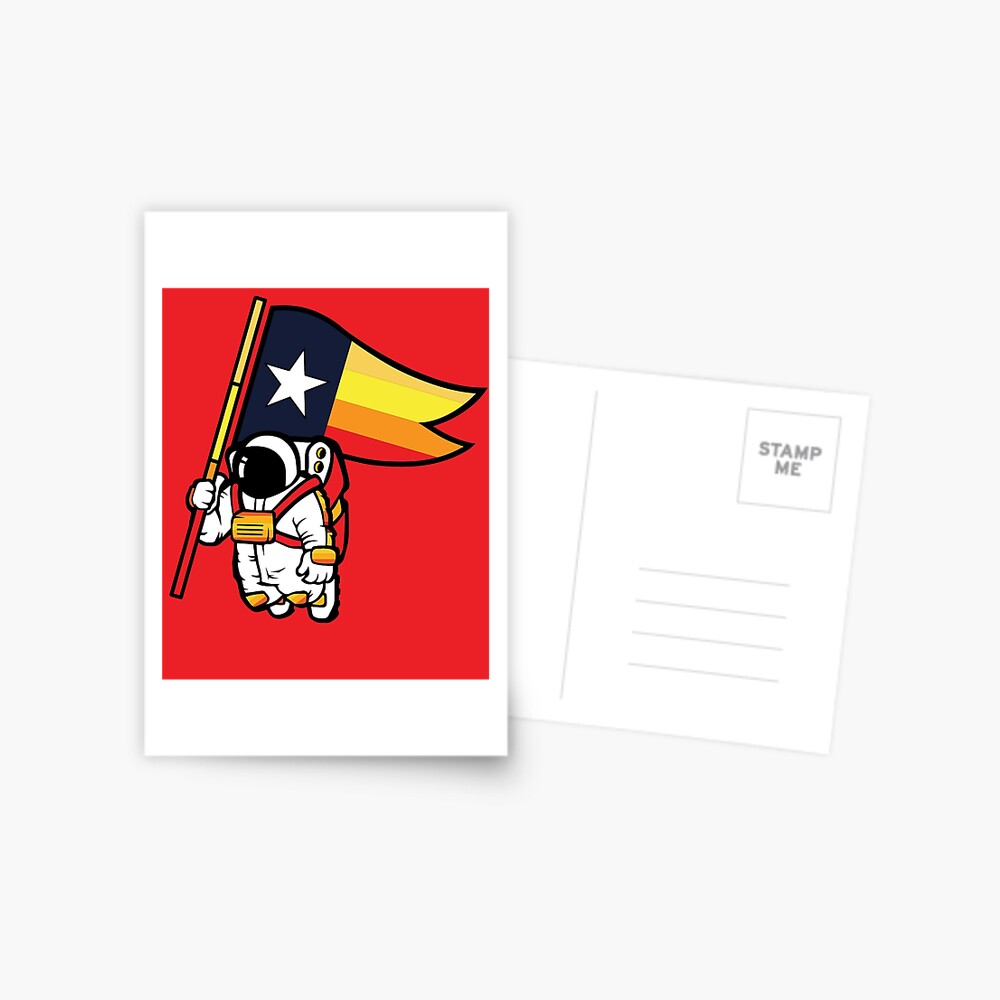 Houston Champ Texas Flag Astronaut Space City  Sticker for Sale by  Robbonard