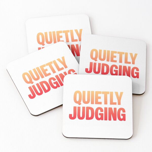 Item preview, Quietly Judging, Orange and Red Funny Quotes designed and sold by Memes N Lore .