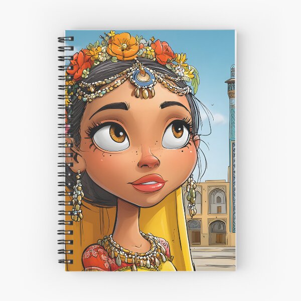 Item preview, Young girl in traditional attire near historic mosque designed and sold by Artessie.
