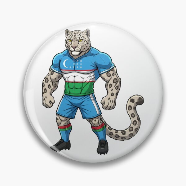 Item preview, Powerful Uzbek Snow Leopard Football Mascot 2026 designed and sold by ArtByKatti.