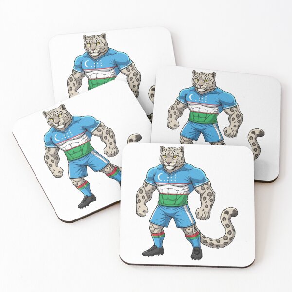 Item preview, Powerful Uzbek Snow Leopard Football Mascot 2026 designed and sold by ArtByKatti.