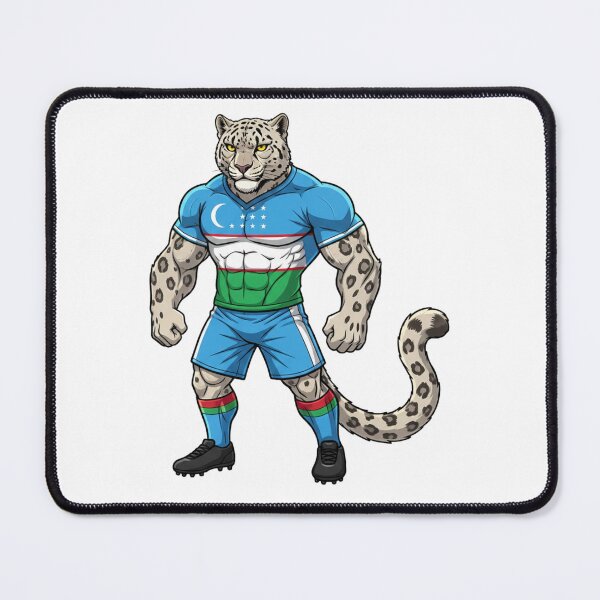 Item preview, Powerful Uzbek Snow Leopard Football Mascot 2026 designed and sold by ArtByKatti.