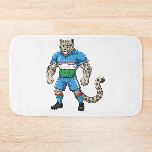 Item preview, Powerful Uzbek Snow Leopard Football Mascot 2026 designed and sold by ArtByKatti.