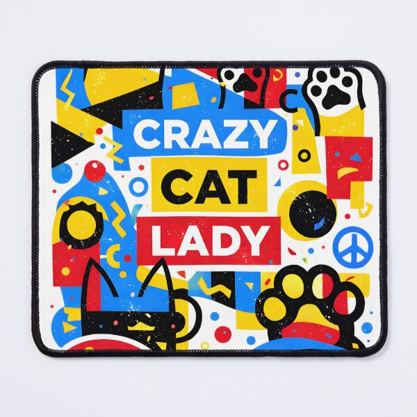 Item preview, Crazy Cat Lady Colorful Abstract Pop Art Cat Lover Design designed and sold by VibeFusionX.