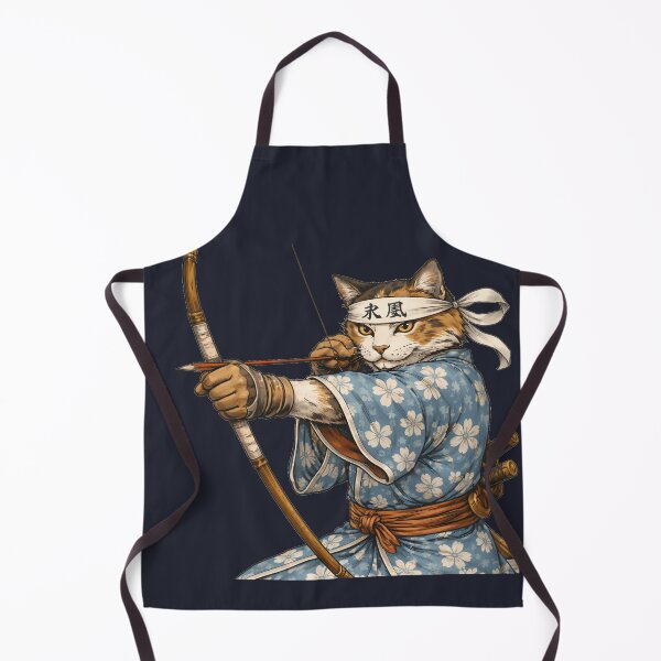 Item preview, Samurai Cat Archer – Japanese Kyudo Art designed and sold by AuraloomAtelier.