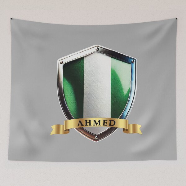 Item preview, Ahmed Nigerian Surname Shield designed and sold by Highlandkings.