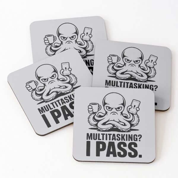 Item preview, Multitasking I Pass Angry Octopus Coffee Sarcastic designed and sold by MavtM.