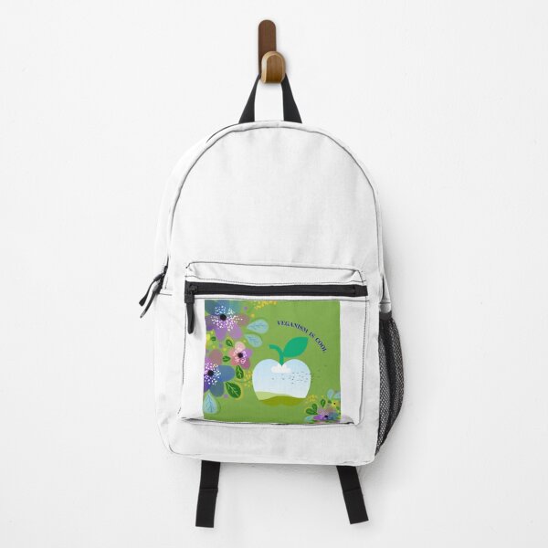 Item preview, Veganism Is Cool Botanical Apple Artwork Elegant Blue Floral Nature Design designed and sold by MarekoraStudio.
