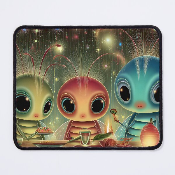 Item preview, Three Whimsical Creatures Dinner under Sparkling Lights designed and sold by Artessie.