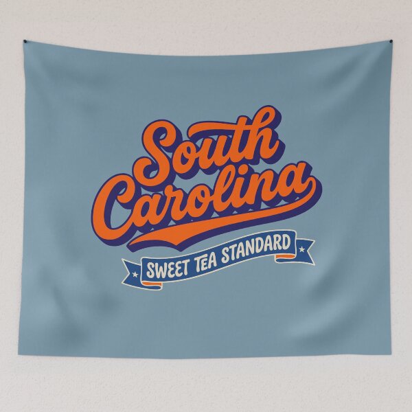Item preview, South Carolina Sweet Tea Standard Vintage Retro 70s Script Typography Palmetto State designed and sold by Cozy-Old-Pub.