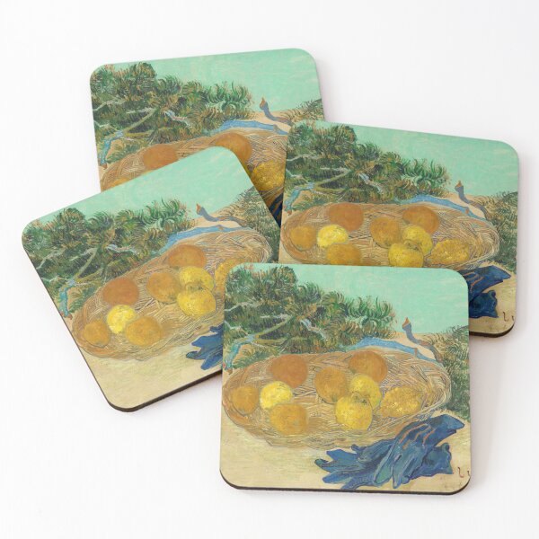 Item preview, Still Life of Oranges and Lemons With Blue Gloves by Vincent van Gogh: Post Impressionist Kitchen Art designed and sold by artofuniverse.