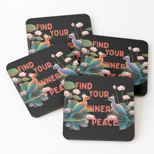 Item preview, Zen Exotic Birds Lotus Garden: Peaceful Nature Mindfulness Art “Find Your Inner Peace” designed and sold by Max Store.