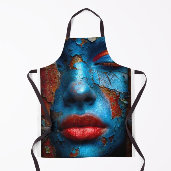 Item preview, Vivid Blue Face with Metallic Rust Texture Aesthetic designed and sold by Artessie.