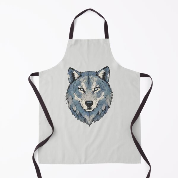 Item preview, Geometric Mosaic Wolf Head – Modern Animal Art designed and sold by Tklezardesigns.