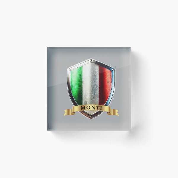 Item preview, Monti Italy Surname Crest Shield designed and sold by Highlandkings.