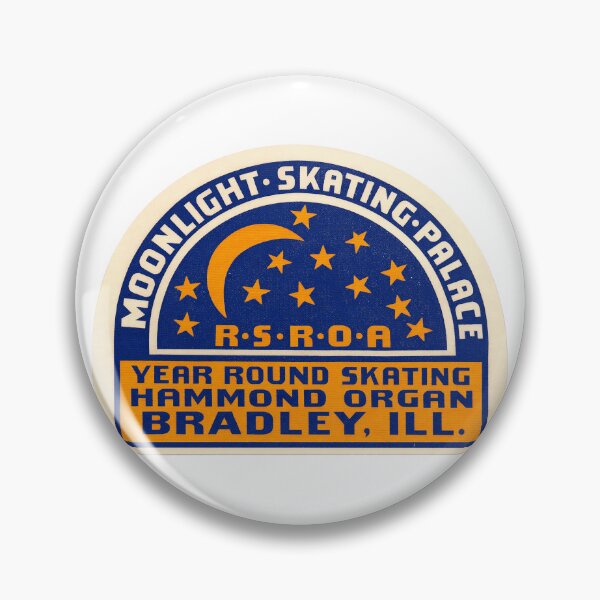Item preview, Moonlight Skating Palace Bradley Illinois Roller Skating Rink Sticker Decal Label designed and sold by tislord.