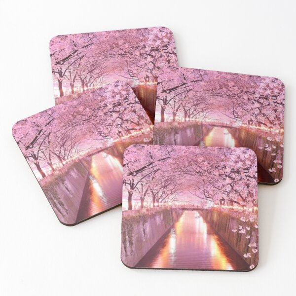 Item preview, Sakura Night: Japanese Cherry Blossoms over Canal designed and sold by GUINewAlex.