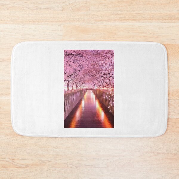 Item preview, Sakura Night: Japanese Cherry Blossoms over Canal designed and sold by GUINewAlex.