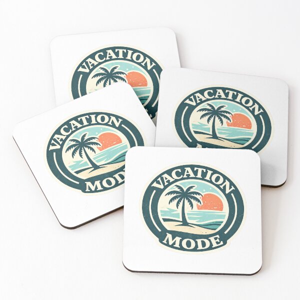 Item preview, Vacation Mode – Vintage Tropical Beach Badge designed and sold by EastEndTownie.