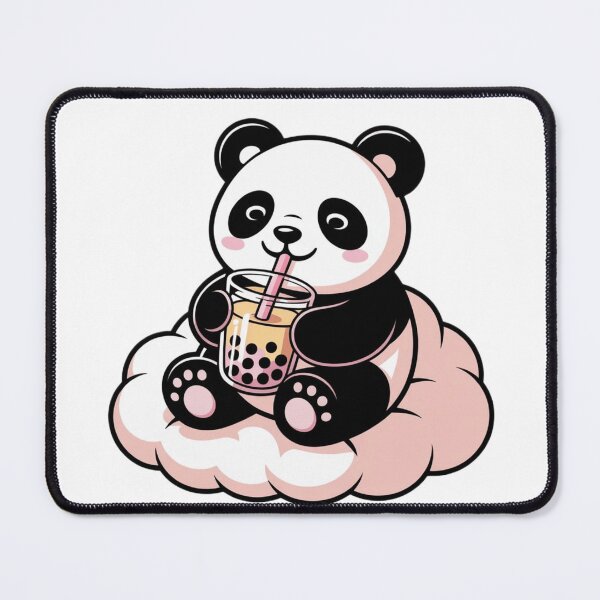 Item preview, Anime-style panda drinking bubble tea designed and sold by MiloszLitwin.