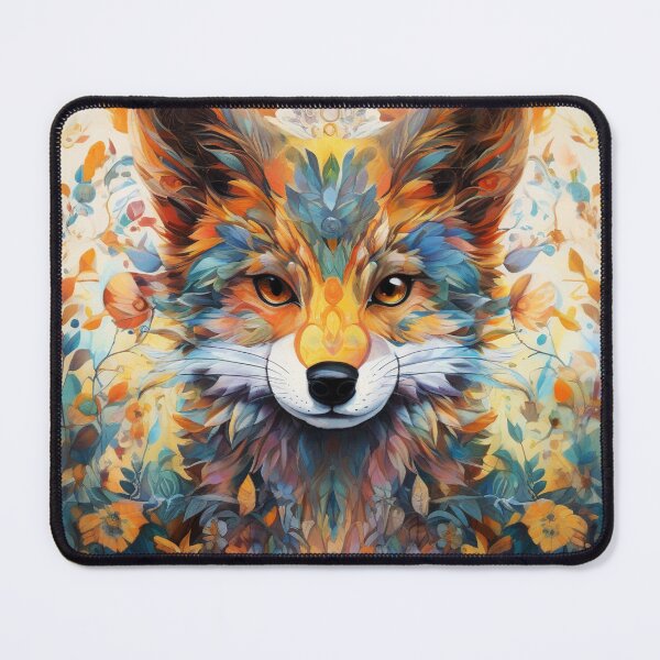 Item preview, Colorful Bohemian Fox Floral Art Illustration designed and sold by Artyoka.