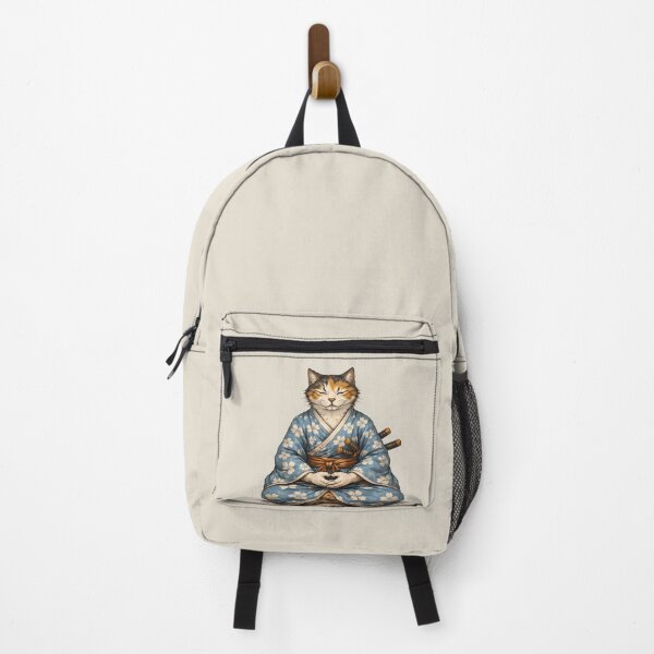 Item preview, Samurai Cat Meditation – Zen Japanese Art designed and sold by AuraloomAtelier.