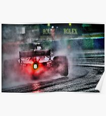 Formula 1 Ferrari rain race Poster