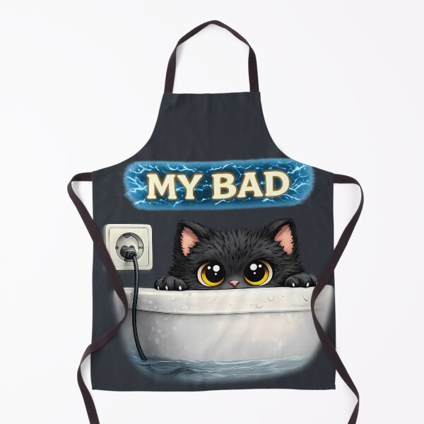 Item preview, My Bad Funny Black Cat Cartoon designed and sold by AuraloomAtelier.