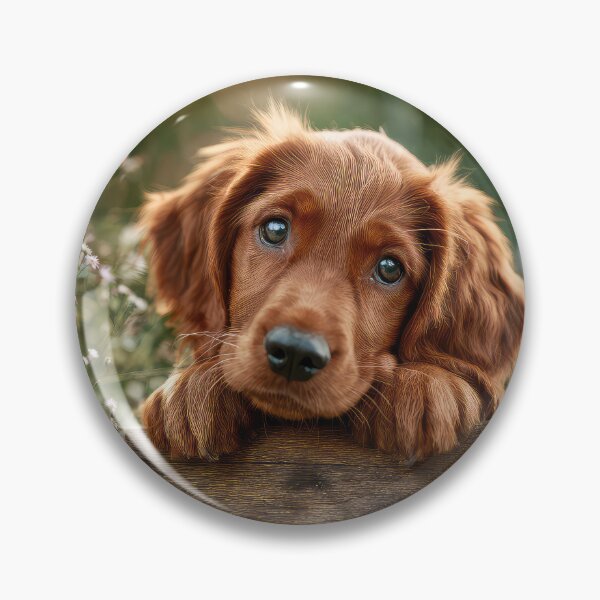 Artikelvorschau, Süßer irischer Setter Welpe entworfen und verkauft von Elisabeth Lucas.