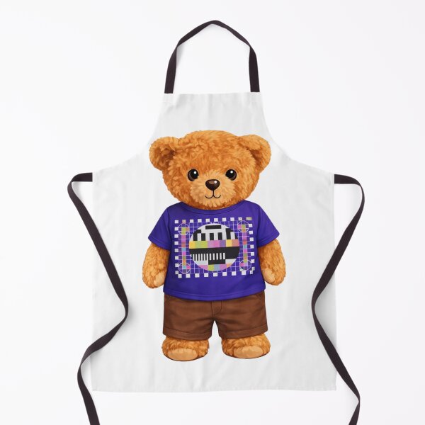 Item preview, Retro TV Test Pattern Bear – Geeky Nostalgia Illustration designed and sold by CuteBear87.