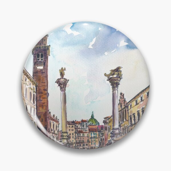 Item preview, Vicenza Piazza dei Signori Afternoon Scene designed and sold by artshop77.